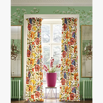 draperii cu flori